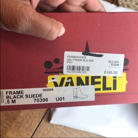 Vaneli black suede booties.  New in box. - Picture 4 of 7